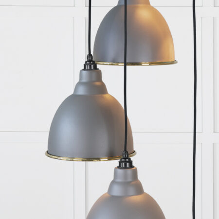 Smooth Brass Brindley Cluster Pendant in Bluff | 49738SBL - Image 4