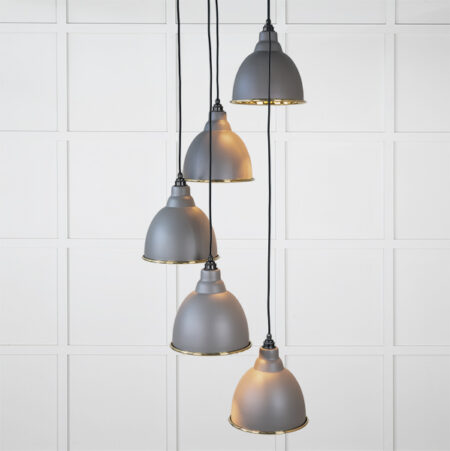 Smooth Brass Brindley Cluster Pendant in Bluff | 49738SBL