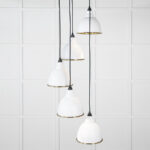 Smooth Brass Brindley Cluster Pendant in Flock | 49738SF