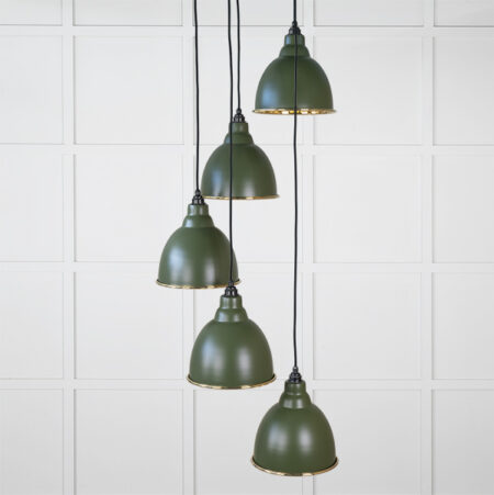 Smooth Brass Brindley Cluster Pendant in Heath | 49738SH - Image 2