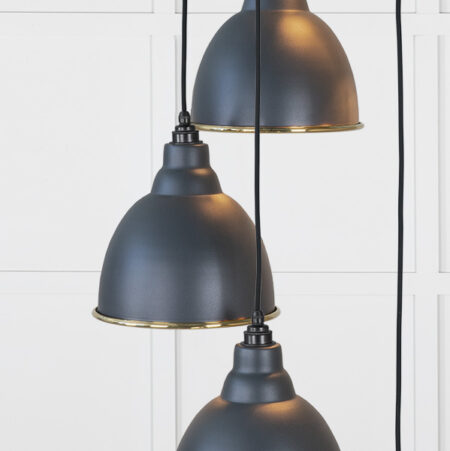 Smooth Brass Brindley Cluster Pendant in Soot | 49738SSO - Image 4