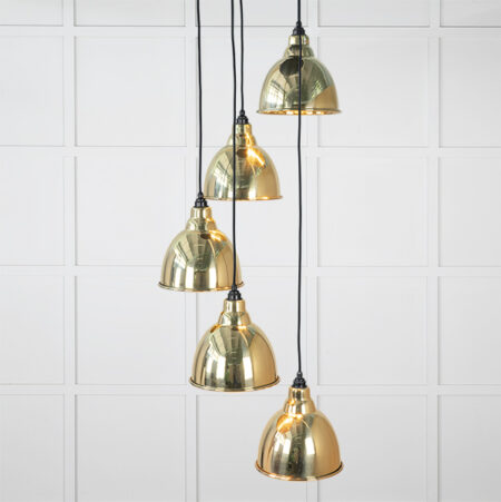 Smooth Brass Brindley Cluster Pendant | 49738