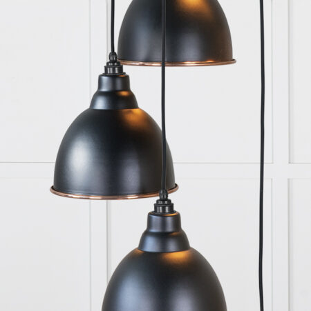 Hammered Copper Brindley Cluster Pendant in Elan Black | 49739SEB - Image 4