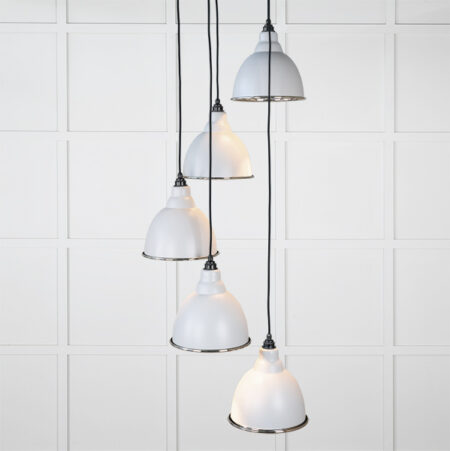 Hammered Nickel Brindley Cluster Pendant in Birch | 49740SBI