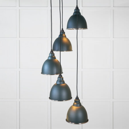 From the Anvil Hammered Nickel Brindley Cluster Pendant in Dingle