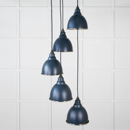 Hammered Nickel Brindley Cluster Pendant in Dusk | 49740SDU - Image 2