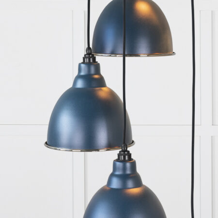 Hammered Nickel Brindley Cluster Pendant in Dusk | 49740SDU - Image 4