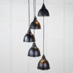 Hammered Nickel Brindley Cluster Pendant in Elan Black | 49740SEB