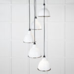 Hammered Nickel Brindley Cluster Pendant in Flock | 49740SF