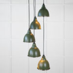Hammered Nickel Brindley Cluster Pendant in Heath | 49740SH