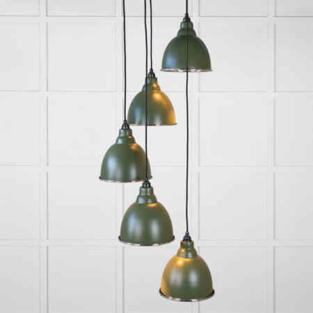 Hammered Nickel Brindley Cluster Pendant in Heath | 49740SH
