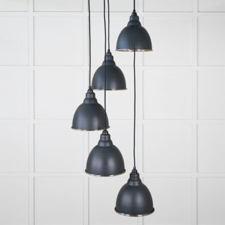 Hammered Nickel Brindley Cluster Pendant in Soot | 49740SSO - Image 2