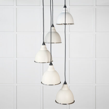 Hammered Nickel Brindley Cluster Pendant in Teasel | 49740STE - Image 2