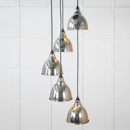 Hammered Nickel Brindley Cluster Pendant | 49740