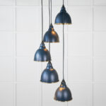 Hammered Brass Brindley Cluster Pendant in Dusk | 49741SDU