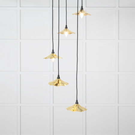 Smooth Brass Flora Cluster Pendant | 49745