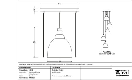 Burnished Brindley Cluster Pendant | 49748 - Image 6