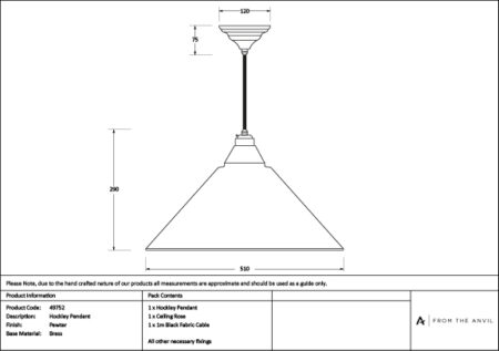 Pewter Hockley Pendant | 49752 - Image 7
