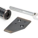 Aged Bronze Key-Flush Sash Stop | 49916