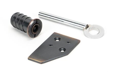 From the Anvil Aged Bronze Key-Flush Sash Stop