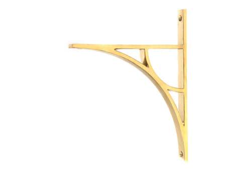 From the Anvil Polished Brass Tyne Shelf Bracket (260mm x 200mm)