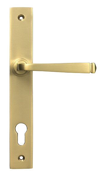 Satin Brass Avon Slimline Lever Espag. Lock Set | 52084