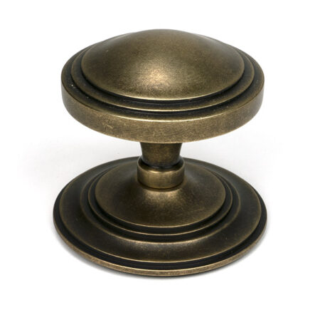 Burnished Brass Art Deco Centre Door Knob | 52160