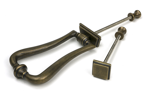 Burnished Brass Slimline Art Deco Door Knocker | 52167