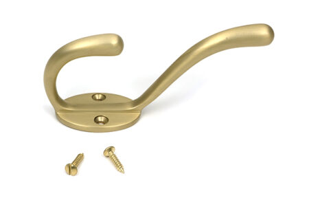 Satin Brass Newbury Hat & Coat Hook | 52223 - Image 2