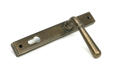 Burnished Brass Newbury Slimline Lever Espag. Lock Set | 52285 - Image 3