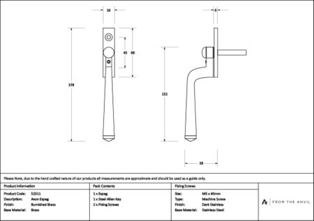 Burnished Brass Avon Espag | 52311 - Image 4