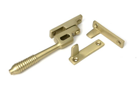 Satin Brass Night-Vent Locking Reeded Fastener | 52322 - Image 3