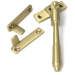 From the Anvil Satin Brass Night-Vent Locking Reeded Fastener