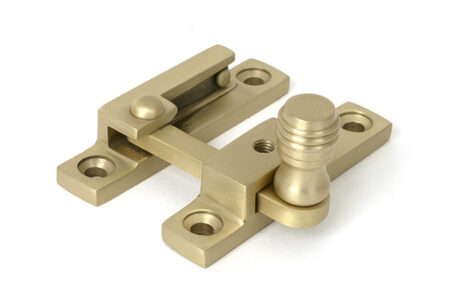 From the Anvil Satin Brass Prestbury Quadrant Fastener - Narrow
