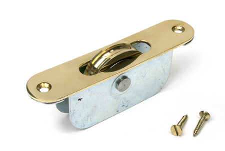 Polished Brass Radiused Sash Pulley 75kg | 52389 - Image 2