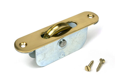 Lacquered Brass Radiused Sash Pulley 75kg | 52393 - Image 2