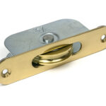 Lacquered Brass Radiused Sash Pulley 75kg | 52393