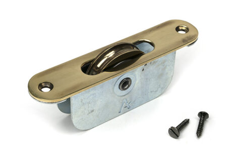 Aged Brass Radiused Sash Pulley 75kg | 52395 - Image 2