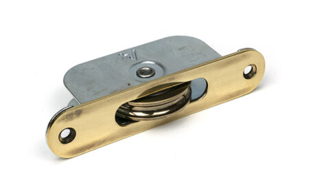 Aged Brass Radiused Sash Pulley 75kg | 52395