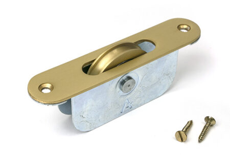 Satin Brass Radiused Sash Pulley 75kg | 52398 - Image 2