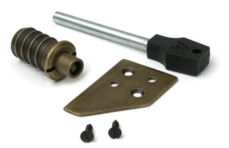From the Anvil Burnished Brass Key-Flush Sash Stop - Image 2