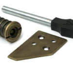 Burnished Brass Key-Flush Sash Stop | 52399