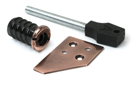 Polished Bronze Key-Flush Sash Stop | 52401