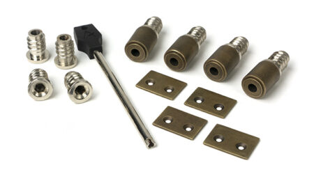 From the Anvil Burnished Brass Secure Stops (Pack of 4)