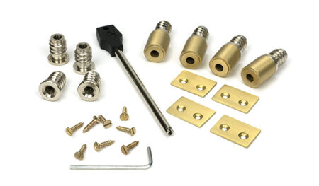 From the Anvil Satin Brass Secure Stops (Pack of 4) - Image 2