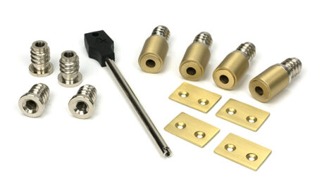 From the Anvil Satin Brass Secure Stops (Pack of 4)