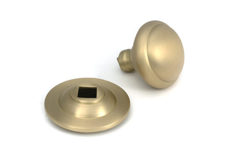 Satin Brass Round Centre Door Knob | 52405 - Image 3