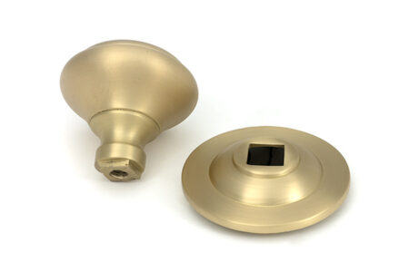 Satin Brass Round Centre Door Knob | 52405 - Image 4