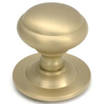 Satin Brass Round Centre Door Knob | 52405
