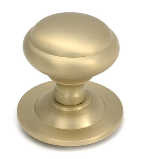 Satin Brass Round Centre Door Knob | 52405